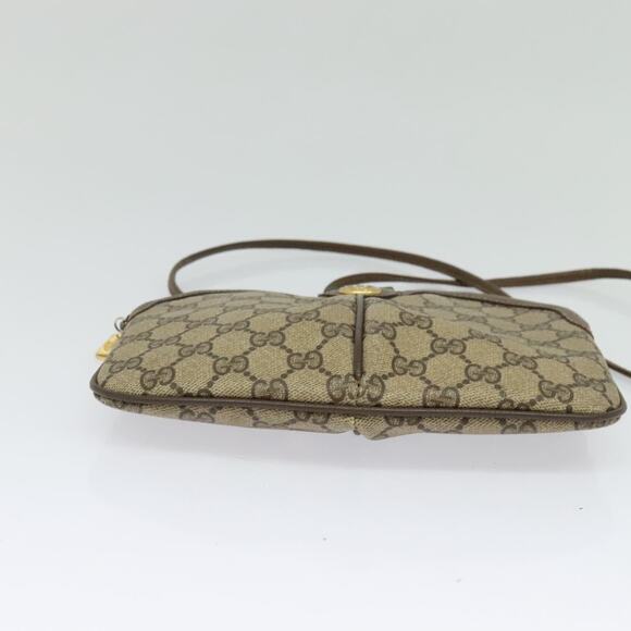 GUCCI GG Supreme Web Sherry Line Bag Pvc Beige Gold 904 02 047 - Picture 9 of 16